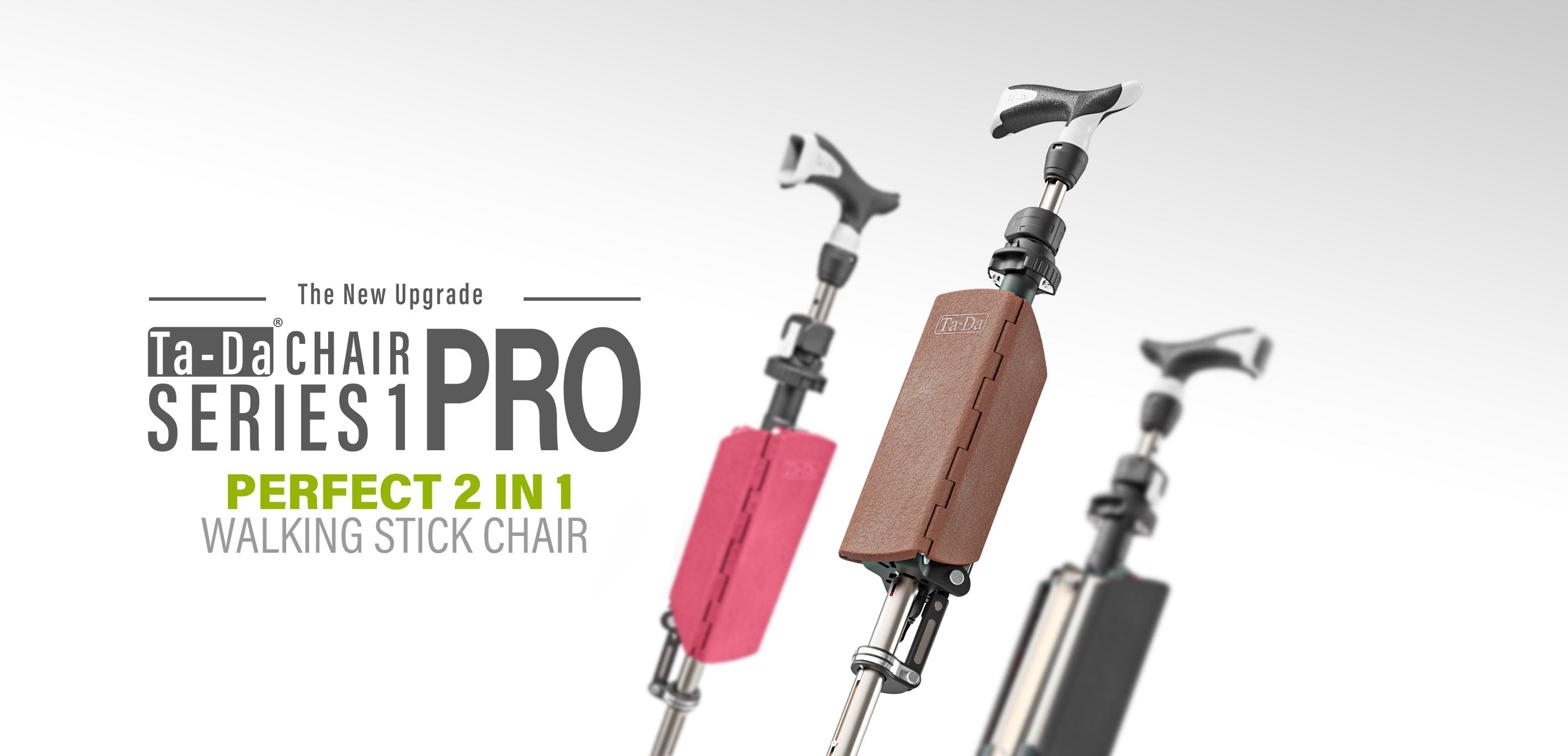Ta-Da Chair-Portable Walking Stick,Cane with Seat,Foldable Chair